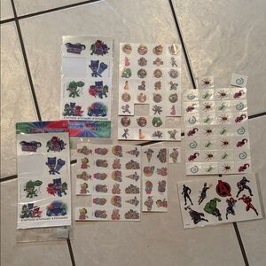 Superhero, Bugs, Marvel Temporary Tattoo Sets